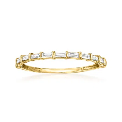 Rs Pure By Ross-simons Baguette Diamond Ring In 14kt Yellow Gold In White