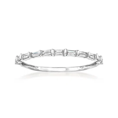 Rs Pure By Ross-simons Baguette Diamond Ring In Sterling Silver In White