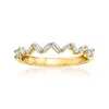 Rs Pure By Ross-simons Baguette Lab-grown Diamond Zigzag Ring In 18kt Gold Vermeil In Gold