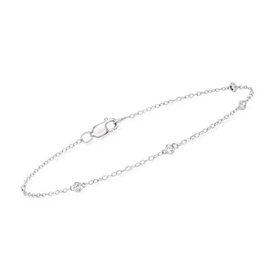 Rs Pure By Ross-simons Bezel-set Diamond Bracelet In Sterling Silver In Multi