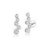 Rs Pure By Ross-simons Bezel-set Diamond Flat-back Ear Climbers In Sterling Silver