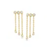 Rs Pure By Ross-simons Bezel-set Diamond Fringe Drop Earrings In 14kt Yellow Gold In White