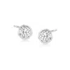 Rs Pure By Ross-simons Bezel-set Diamond Stud Earrings In Sterling Silver In White
