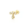 Rs Pure By Ross-simons Bezel-set Lab-grown Diamond Flat-back Earrings In 14kt Yellow Gold