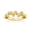 Rs Pure By Ross-simons Bezel-set Lab-grown Diamond Zigzag Ring In 18kt Gold Vermeil In White