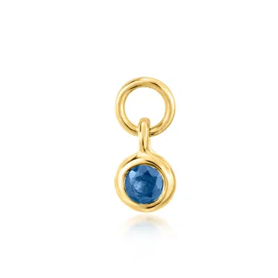Rs Pure By Ross-simons Bezel-set Sapphire Hoop Charms In 14kt Yellow Gold In Multi