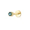 Rs Pure By Ross-simons Blue Diamond Single Flat-back Stud Earring In 14kt Yellow Gold In Gold