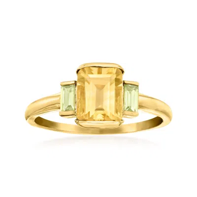 Rs Pure By Ross-simons Citrine And . Peridot Ring In 14kt Yellow Gold