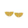 RS PURE BY ROSS-SIMONS CITRINE ORANGE SLICE STUD EARRINGS IN 14KT YELLOW GOLD
