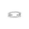 Rs Pure By Ross-simons Diamond 2-row Single Ear Cuff In Sterling Silver In White