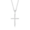 Rs Pure By Ross-simons Diamond-accented Cross Pendant Necklace In Sterling Silver In Multi