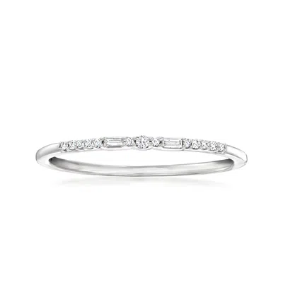 Rs Pure By Ross-simons Diamond-accented Ring In Sterling Silver In Metallic