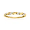 Rs Pure By Ross-simons Diamond-accented Twisted Ring In 14kt Yellow Gold In White