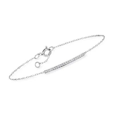 Rs Pure By Ross-simons Diamond Bar Bracelet In Sterling Silver In Multi