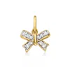 Rs Pure By Ross-simons Diamond Bow Charm In 14kt Yellow Gold In White