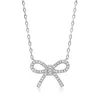 Rs Pure By Ross-simons Diamond Bow Necklace In Sterling Silver In Multi