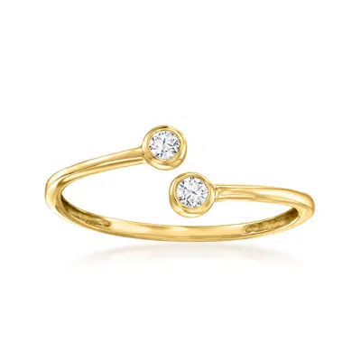 Rs Pure By Ross-simons Diamond Bypass Ring In 14kt Yellow Gold