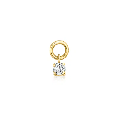 Rs Pure By Ross-simons Diamond Circle Hoop Charms In 14kt Yellow Gold