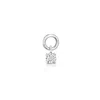 Rs Pure By Ross-simons Diamond Circle Hoop Charms In Sterling Silver In Metallic