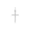 Rs Pure By Ross-simons Diamond Cross Charm In Sterling Silver In White