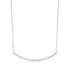 Rs Pure By Ross-simons Diamond Curved Bar Necklace In Sterling Silver In Multi