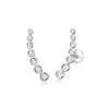 Rs Pure By Ross-simons Diamond Curved Flat-back Ear Climbers In Sterling Silver In White