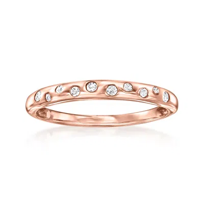 Rs Pure By Ross-simons Diamond Dotted Ring In 14kt Rose Gold In Pink