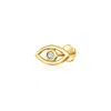 Rs Pure By Ross-simons Diamond Evil Eye Flat-back Earrings In 14kt Yellow Gold