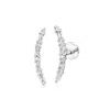 Rs Pure By Ross-simons Diamond Flat-back Ear Climbers In Sterling Silver In White