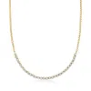Rs Pure By Ross-simons Diamond Half-tennis Necklace In 14kt Yellow Gold In Multi