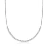 Rs Pure By Ross-simons Diamond Half-tennis Necklace In Sterling Silver In Silver