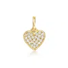 Rs Pure By Ross-simons Diamond Heart Charm In 14kt Yellow Gold In White