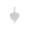 Rs Pure By Ross-simons Diamond Heart Charm In Sterling Silver In White