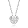 Rs Pure By Ross-simons Diamond Heart Cluster Necklace In Sterling Silver In Multi