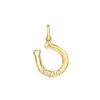 Rs Pure By Ross-simons Diamond Horseshoe Charm In 14kt Yellow Gold In White