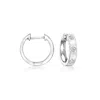 Rs Pure By Ross-simons Diamond Huggie Hoop Earrings In Sterling Silver In White