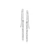 Rs Pure By Ross-simons Diamond Linear Drop Earrings In Sterling Silver In White