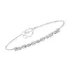 Rs Pure By Ross-simons Diamond Multi-shaped Station Bracelet In Sterling Silver In Silver
