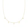 Rs Pure By Ross-simons Diamond North Star Station Necklace In 14kt Yellow Gold In Multi