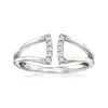 Rs Pure By Ross-simons Diamond Open-space Ring In Sterling Silver In White