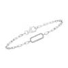 Rs Pure By Ross-simons Diamond Paper Clip Link Bracelet In Sterling Silver In Multi