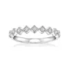 Rs Pure By Ross-simons Diamond Square-pattern Ring In Sterling Silver In White