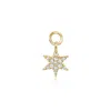 Rs Pure By Ross-simons Diamond Star Hoop Charms In 14kt Yellow Gold
