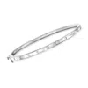 Rs Pure By Ross-simons Diamond Station Bangle Bracelet In Sterling Silver In Multi