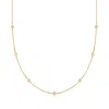 Rs Pure By Ross-simons Diamond Station Necklace In 14kt Yellow Gold In Multi
