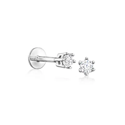 Rs Pure By Ross-simons Diamond Stud Earrings In Sterling Silver