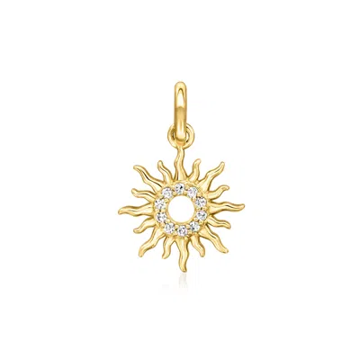 Rs Pure By Ross-simons Diamond Sun Charm In 14kt Yellow Gold