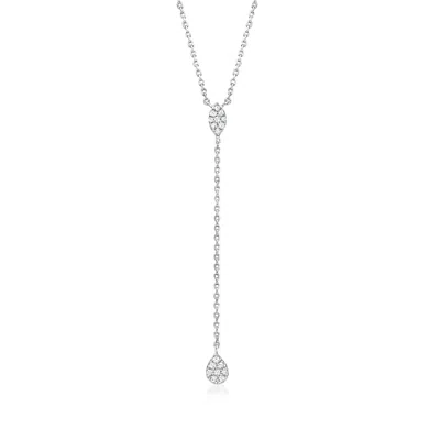 Rs Pure By Ross-simons Diamond Y-necklace In Sterling Silver In Multi