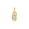 Rs Pure By Ross-simons Emerald-cut Lab-grown Diamond Charm In 14kt Yellow Gold In Multi