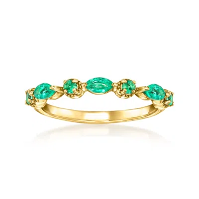 Rs Pure By Ross-simons Emerald Ring In 14kt Yellow Gold In Green